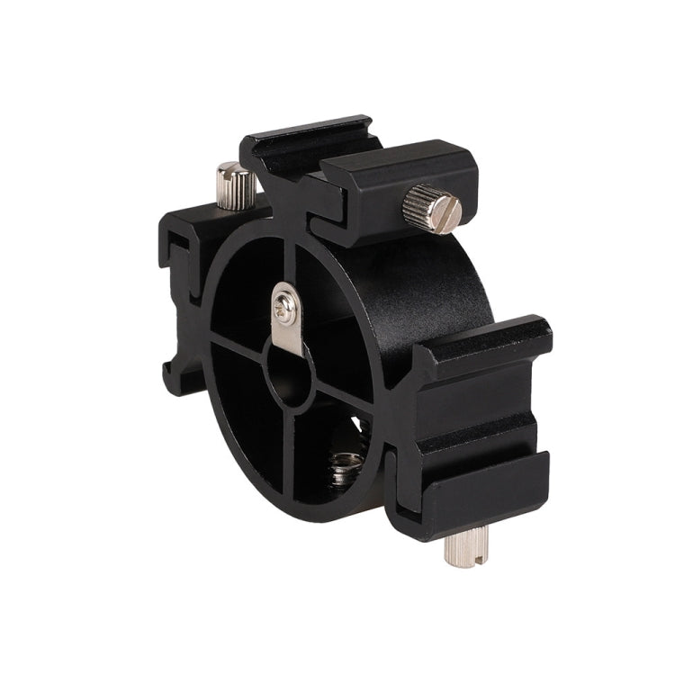 2 PCS Round Field 3 Triple Head Hot Shoe Mount Adapter Flash Holder Bracket Light Stand Holder, Round Triple Heads Bracket
