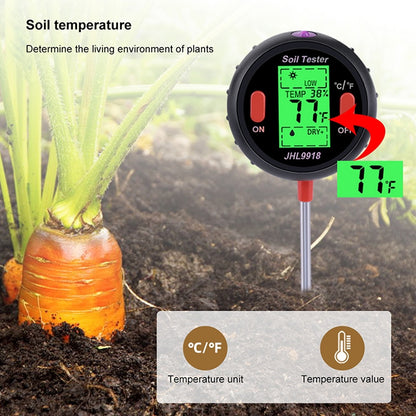Five-In-One Soil Meter PH Humidity Temperature Photometry Detector PH Photometry Multifunctional Detector, 5 In 1