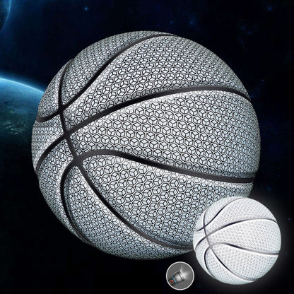 MILACHIC Number 7 Holographic Reflective Basketball Visible at Night Rainbow Star Basketball, Neon Red Lingge 6705, White Lingge 6726, Colorful Fish Pattern 6724, Pretty Moon White Square 6722, Neon Square 6725