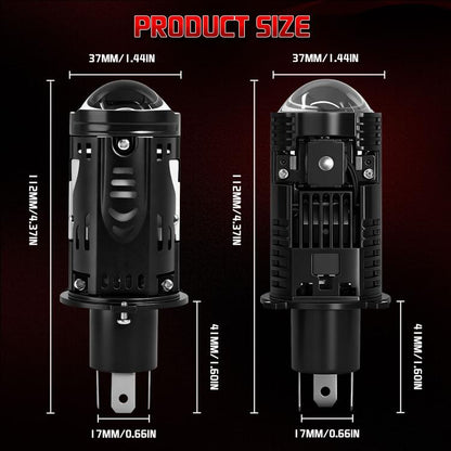 48W High-power LED Spotlight H4 Car Headlight With Solenoid Valve