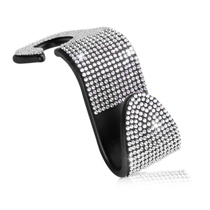 3 PCS Car Rear Seat Hooks Car Seats Multi-Function Diamond-Studded Hooks, White Diamond, Colorful Diamond, Black Diamond, Emerald, Gray Diamond, Pink Diamond, Red Diamond
