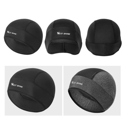 WEST BIKING Summer Riding Ice Silk Cap Windproof Hood Thin Inner Cap Breathable And Quick-Drying Helmet Lining Cap, Helmet Lining Cap(Black)