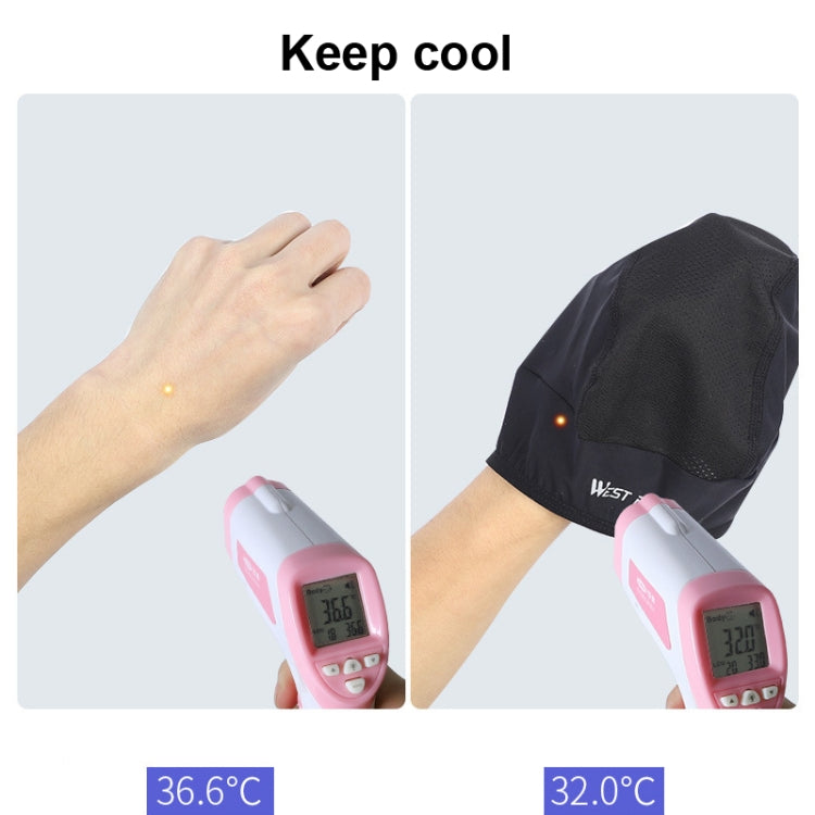 WEST BIKING Summer Riding Ice Silk Cap Windproof Hood Thin Inner Cap Breathable And Quick-Drying Helmet Lining Cap, Helmet Lining Cap(Black)