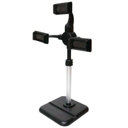 Telescopic Adjustment Live Frame Desktop Tablet Mobile Phone Bracket, Specification:, K06 Three-seat  (Black), K06 Three-seat (White), K07 Three-seat With Fill Light  (Black), K07 Three-seat With Fill Light (White), K05 Flat Plate  (Black Green)