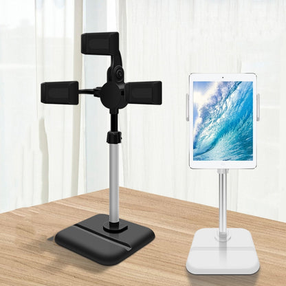 Telescopic Adjustment Live Frame Desktop Tablet Mobile Phone Bracket, Specification:, K06 Three-seat  (Black), K06 Three-seat (White), K07 Three-seat With Fill Light  (Black), K07 Three-seat With Fill Light (White), K05 Flat Plate  (Black Green)