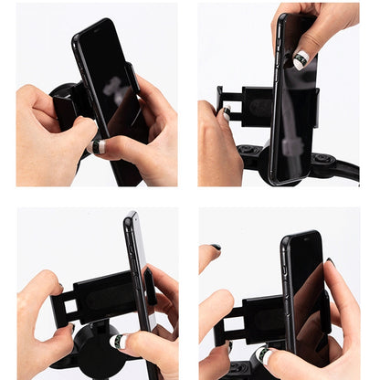 Telescopic Adjustment Live Frame Desktop Tablet Mobile Phone Bracket, Specification:, K06 Three-seat  (Black), K06 Three-seat (White), K07 Three-seat With Fill Light  (Black), K07 Three-seat With Fill Light (White), K05 Flat Plate  (Black Green)