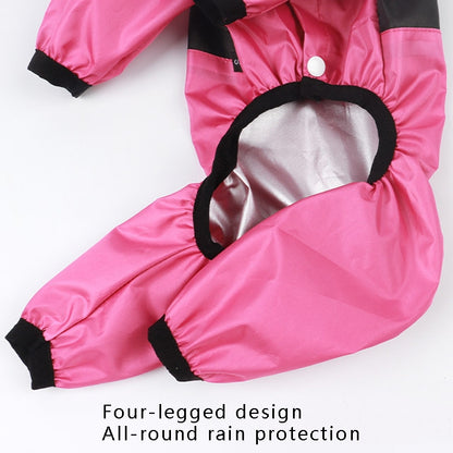 Seasons Universal Raincoat For Dogs Four-Legged Clothing Transparent PU Waterproof Clothing, S, M, L, XXXL, XXXXL