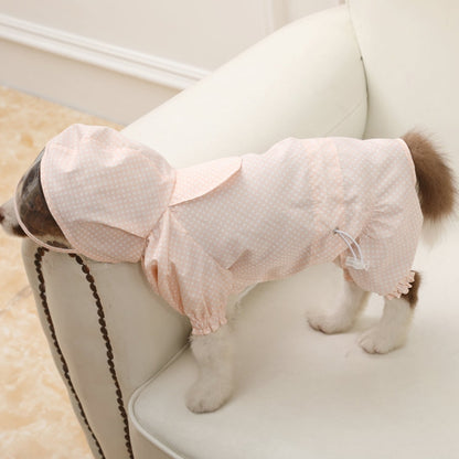 Dog Raincoat Out Four Foot Waterproof Dust Clothes Pet Raincoat, M, XL, XXL, XXXL