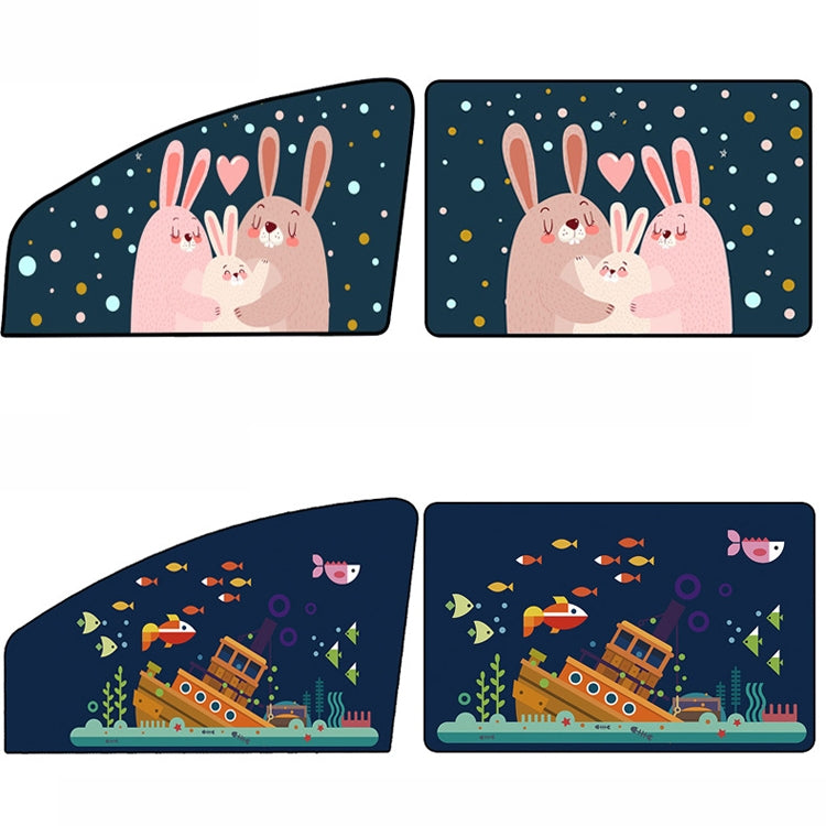 Automobile Sunshade Car Windows Sun Protection And Heat Insulation Magnetic Telescopic Side Curtains, Deep Sea Adventure Driving Position, Deep Sea Adventure Co-driver, Deep Sea Adventure Rear Square, Auspicious Three Treasures Driving Position