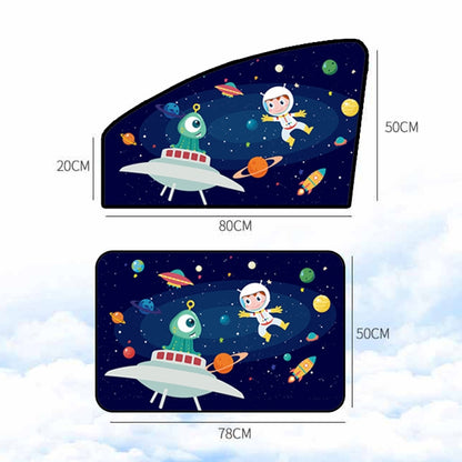 Automobile Sunshade Car Windows Sun Protection And Heat Insulation Magnetic Telescopic Side Curtains, Deep Sea Adventure Driving Position, Deep Sea Adventure Co-driver, Deep Sea Adventure Rear Square, Auspicious Three Treasures Driving Position