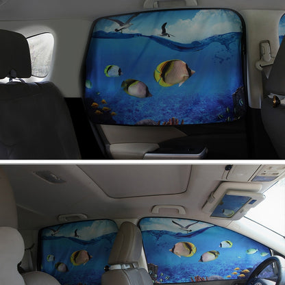 Automobile Sunshade Car Windows Sun Protection And Heat Insulation Magnetic Telescopic Side Curtains, Deep Sea Adventure Driving Position, Deep Sea Adventure Co-driver, Deep Sea Adventure Rear Square, Auspicious Three Treasures Driving Position