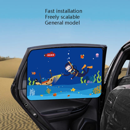 Automobile Sunshade Car Windows Sun Protection And Heat Insulation Magnetic Telescopic Side Curtains, Deep Sea Adventure Driving Position, Deep Sea Adventure Co-driver, Deep Sea Adventure Rear Square, Auspicious Three Treasures Driving Position