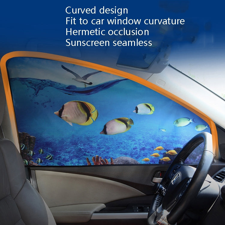 Automobile Sunshade Car Windows Sun Protection And Heat Insulation Magnetic Telescopic Side Curtains, Deep Sea Adventure Driving Position, Deep Sea Adventure Co-driver, Deep Sea Adventure Rear Square, Auspicious Three Treasures Driving Position