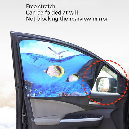 Automobile Sunshade Car Windows Sun Protection And Heat Insulation Magnetic Telescopic Side Curtains, Deep Sea Adventure Driving Position, Deep Sea Adventure Co-driver, Deep Sea Adventure Rear Square, Auspicious Three Treasures Driving Position