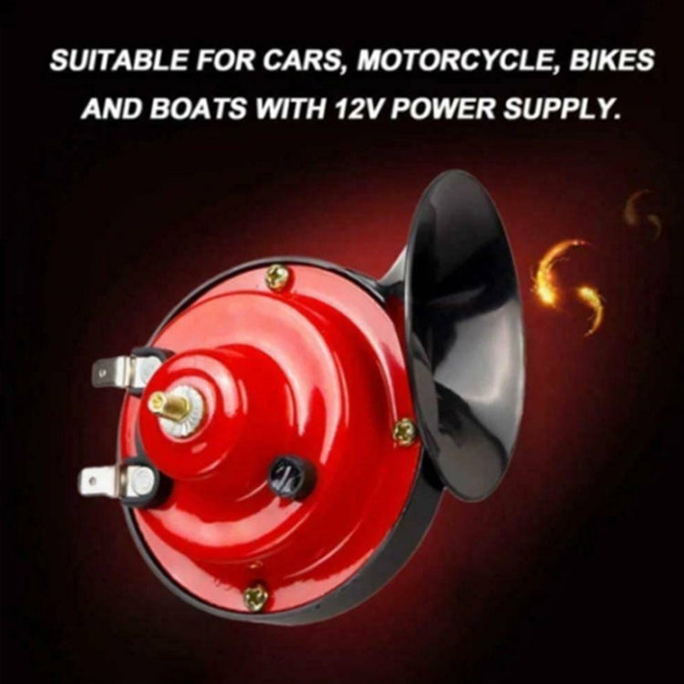 1 Pair 110BD 12V Motorcycle Electric Car Loud Single Sound Snail Speaker, Snail Speaker