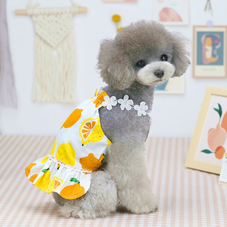 Pet Clothing Dog Cat Dress Lemon Skirt, S, M, L, XL, XS