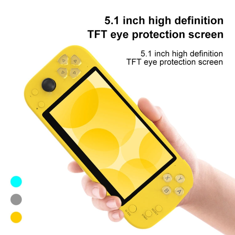X20 LIFE Classic Games Handheld Game Console with 5.1 inch Screen & 8GB Memory, Support HDMI Output, X20 LIFE / Gray, X20 LIFE / Yellow, X20 LIFE / Blue