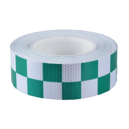 PVC Lattice Reflective Belt Generic Film Traffic Safety Facilities Anti-Collision Warning Stickers, Red White, Blue White, Black Dreen, Red Yellow, Yellow Black, White Green