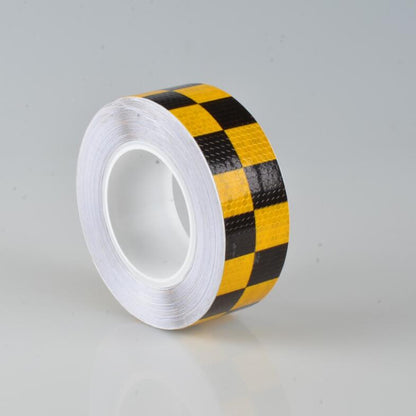 PVC Lattice Reflective Belt Generic Film Traffic Safety Facilities Anti-Collision Warning Stickers, Red White, Blue White, Black Dreen, Red Yellow, Yellow Black, White Green