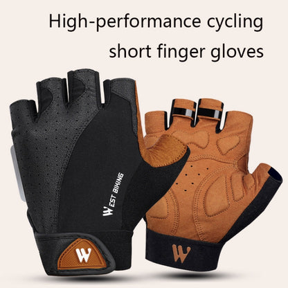 WEST BIKING YP0211196 Half-Finger Shock-Absorbing Anti-Skid Motorcycle Bike Gloves Riding Equipment, S, M, L, XL