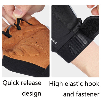 WEST BIKING YP0211196 Half-Finger Shock-Absorbing Anti-Skid Motorcycle Bike Gloves Riding Equipment, S, M, L, XL