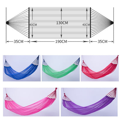 Bending Ice Silk Mesh Hammock Outdoor Hanging Bed Camping  Anti-Sidewall Hammock Swing, Size: 190x130 cm, (Green), (Pink)