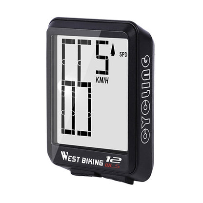 WEST BIKING Mountain Road Bike Wireless Big Character Table Big Screen Waterproof Night Light Speed Speedometer, Night Light Speed Speedometer(Green), Night Light Speed Speedometer(Black), Night Light Speed Speedometer(Red)