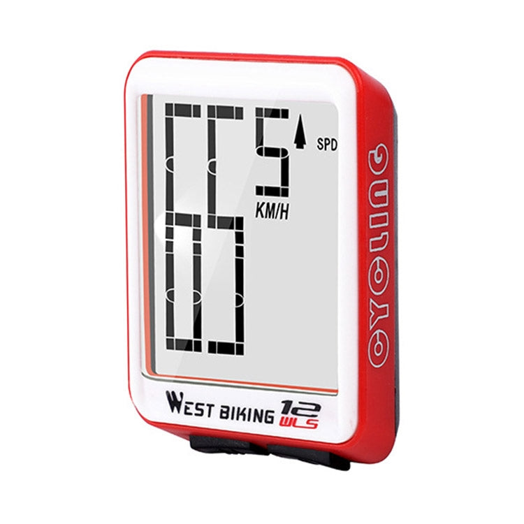 WEST BIKING Mountain Road Bike Wireless Big Character Table Big Screen Waterproof Night Light Speed Speedometer, Night Light Speed Speedometer(Green), Night Light Speed Speedometer(Black), Night Light Speed Speedometer(Red)