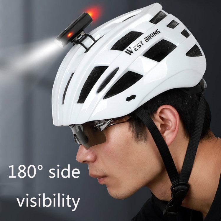 WEST BIKING YP0701281 Bicycle Lights Helmet Lights Front And Tail Warning Lights USB Night Riding Mountain Bike Equipment With Side Lights, YP0701281