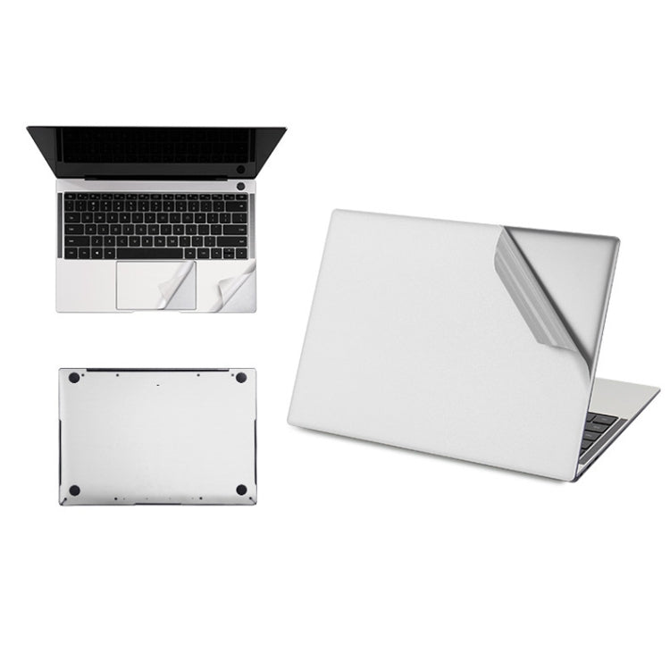 JRC 4 in 1 Computer Upper Cover + Lower Cover + Full Support Sticker + Touch Sticker Film Notebook Shell Protective Film, For Huawei Matebook X Pro 2019 / 2020 (Silver), For Huawei Matebook X Pro 2019 / 2020 (Gray)