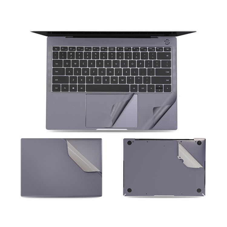 JRC 4 in 1 Computer Upper Cover + Lower Cover + Full Support Sticker + Touch Sticker Film Notebook Shell Protective Film, For Huawei Matebook X Pro 2019 / 2020 (Silver), For Huawei Matebook X Pro 2019 / 2020 (Gray)