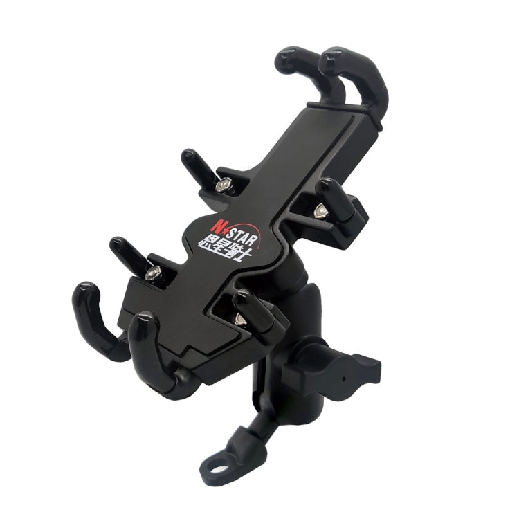 N-STAR NJN001 Motorcycle Bicycle Compatible Mobile Phone Bracket Aluminum Accessories Riding Equipment, Aluminum (With T Head), Aluminum (With Crooked Ball Head), Aluminum (With Pump Cover), Aluminum (With Expansion Head ), Aluminum (With M10 Ball)