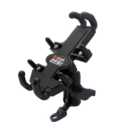 N-STAR NJN001 Motorcycle Bicycle Compatible Mobile Phone Bracket Aluminum Accessories Riding Equipment, Aluminum (With T Head), Aluminum (With Crooked Ball Head), Aluminum (With Pump Cover), Aluminum (With Expansion Head ), Aluminum (With M10 Ball)