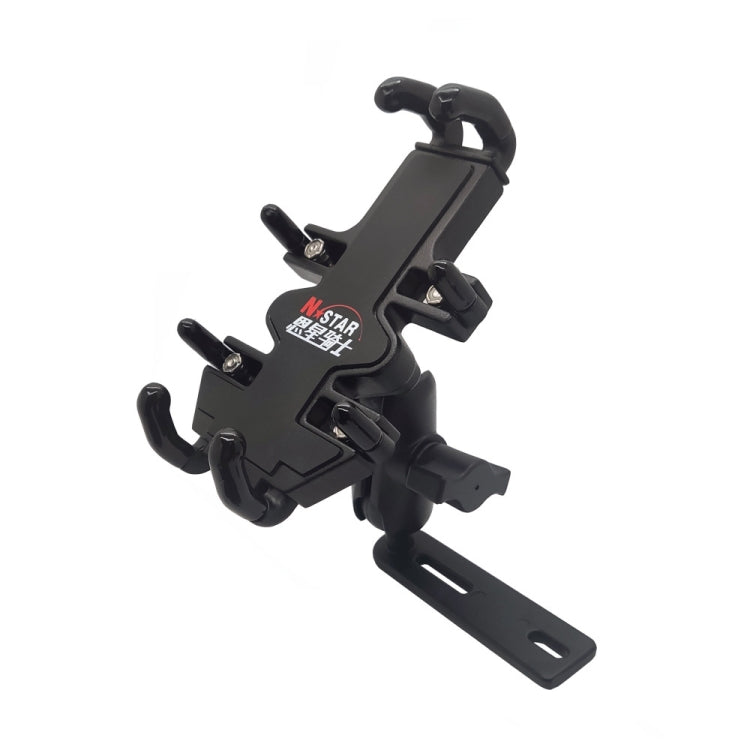 N-STAR NJN001 Motorcycle Bicycle Compatible Mobile Phone Bracket Aluminum Accessories Riding Equipment, Aluminum (With T Head), Aluminum (With Crooked Ball Head), Aluminum (With Pump Cover), Aluminum (With Expansion Head ), Aluminum (With M10 Ball)