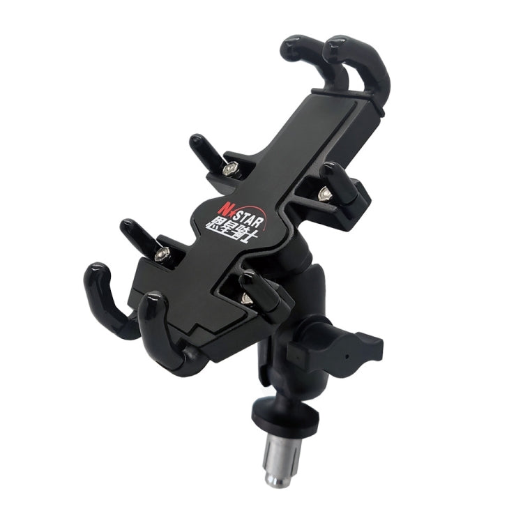 N-STAR NJN001 Motorcycle Bicycle Compatible Mobile Phone Bracket Aluminum Accessories Riding Equipment, Aluminum (With T Head), Aluminum (With Crooked Ball Head), Aluminum (With Pump Cover), Aluminum (With Expansion Head ), Aluminum (With M10 Ball)