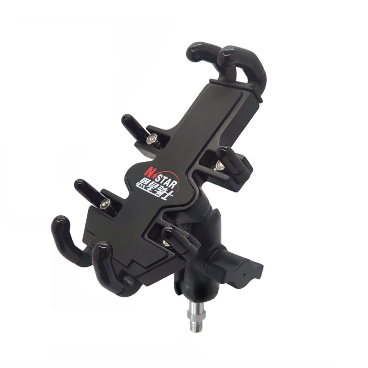N-STAR NJN001 Motorcycle Bicycle Compatible Mobile Phone Bracket Aluminum Accessories Riding Equipment, Aluminum (With T Head), Aluminum (With Crooked Ball Head), Aluminum (With Pump Cover), Aluminum (With Expansion Head ), Aluminum (With M10 Ball)