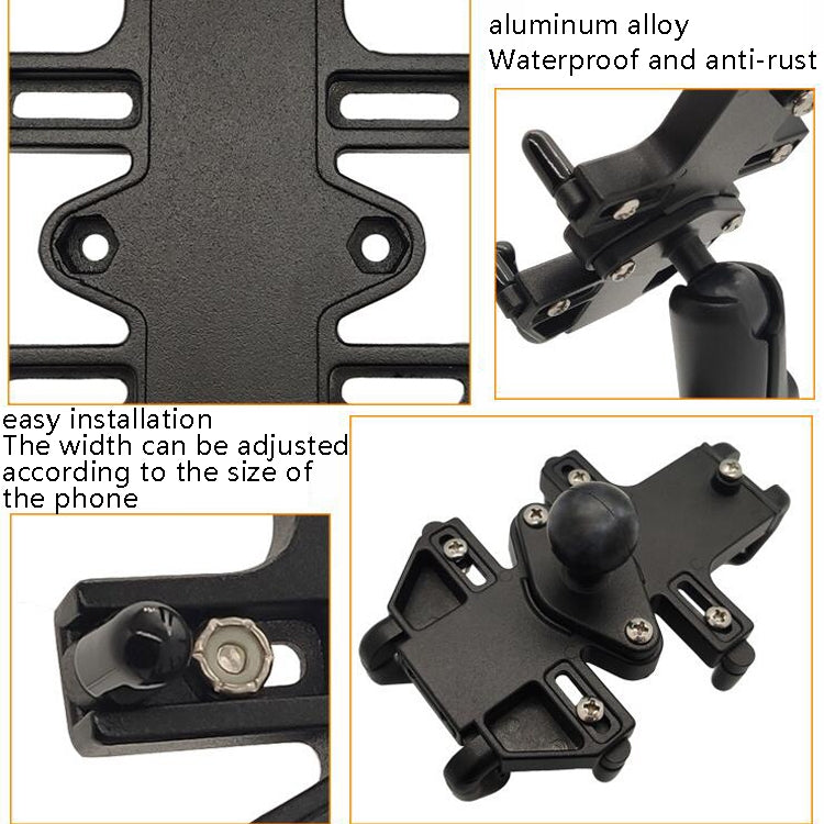 N-STAR NJN001 Motorcycle Bicycle Compatible Mobile Phone Bracket Aluminum Accessories Riding Equipment, Aluminum (With T Head), Aluminum (With Crooked Ball Head), Aluminum (With Pump Cover), Aluminum (With Expansion Head ), Aluminum (With M10 Ball)