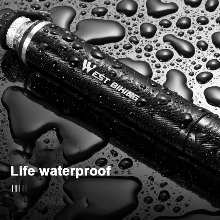 West Biking Bicycle Pump Portable High Pressure Inflators Mountain Road Car Bicycle Riding Equipment, West Biking Pump(Black), West Biking Pump(Silver)