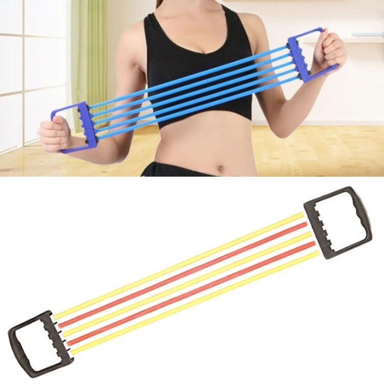 Three-tube TPE Wall Pulley Elastic Rope Home Fitness Equipment For Ladies And Children, Random Colour Delivery, Three-tube, Five-tube
