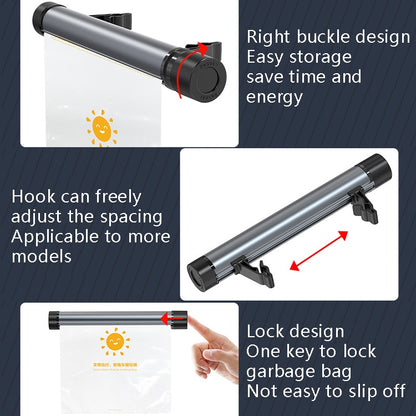Car Storage Garbage Bag Bracket Car Mobile Phone Tablet Rear Pillow Holder, With Phone Holder Gray, With Phone Holder Black