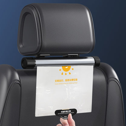 Car Storage Garbage Bag Bracket Car Mobile Phone Tablet Rear Pillow Holder, With Phone Holder Gray, With Phone Holder Black