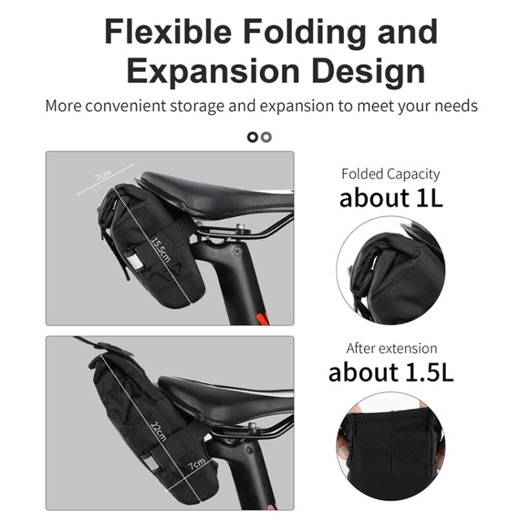 WEST BIKING YP0707249 Bicycle Folding Tail Bag Riding Equipment, YP0707249 (Black), YP0707249 (Gray)