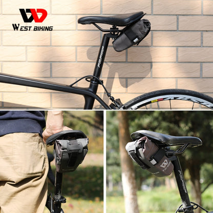 WEST BIKING YP0707249 Bicycle Folding Tail Bag Riding Equipment, YP0707249 (Black), YP0707249 (Gray)