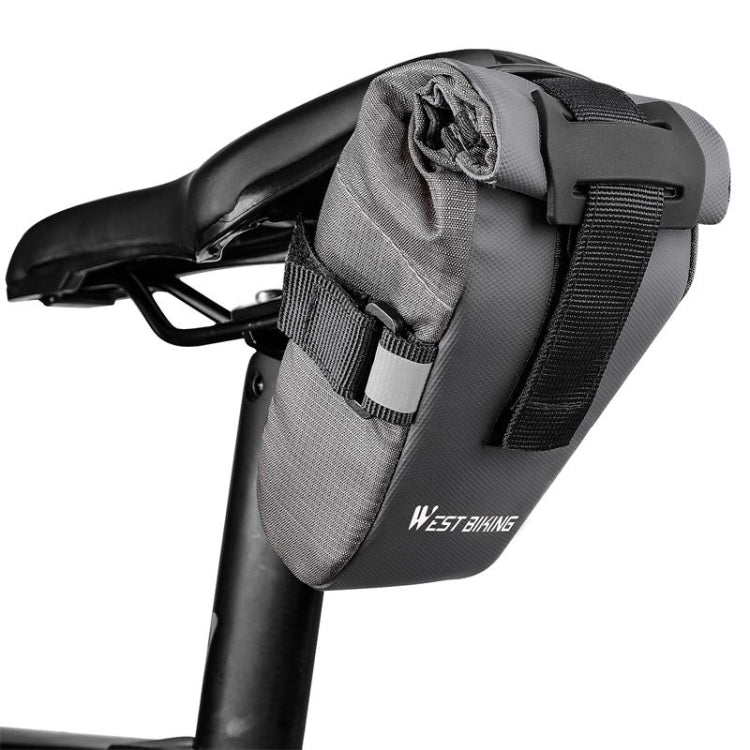 WEST BIKING YP0707249 Bicycle Folding Tail Bag Riding Equipment, YP0707249 (Black), YP0707249 (Gray)