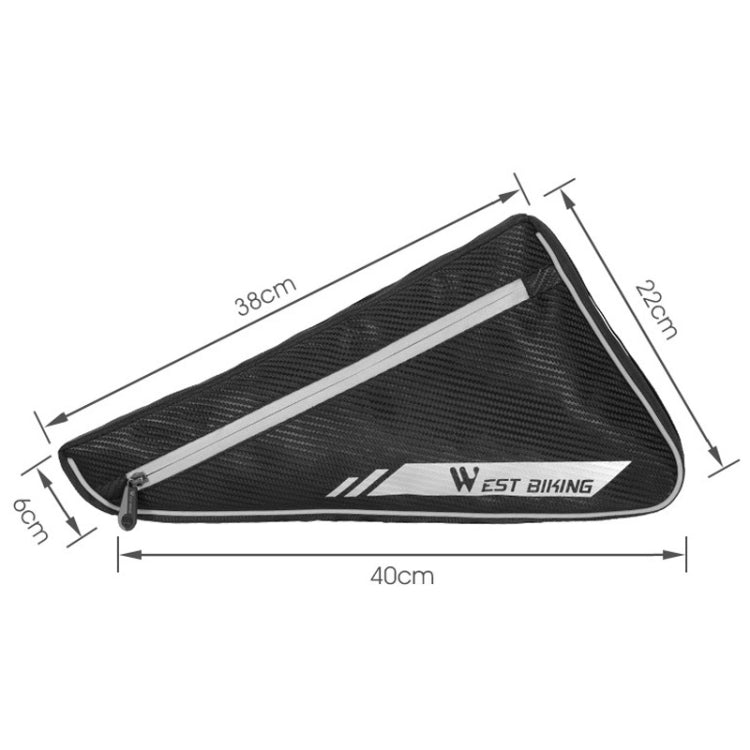 WEST BIKING  YP0707254 4L Bicycle Triangle Bag Mountain Bike Large Capacity Front Beam Reflective Waterproof Bag Riding Equipment, YP0707254