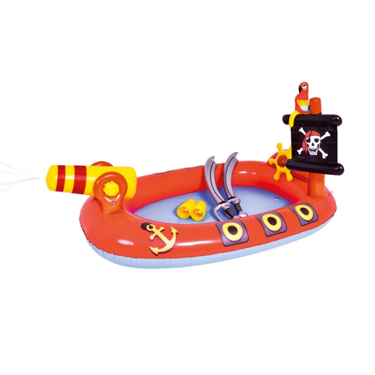 Home Large Cartoon Animal Drama Pool Water Spray Inflatable Swimming Pool Slide Pool, Cartoon Swimming Pool (Pirate)