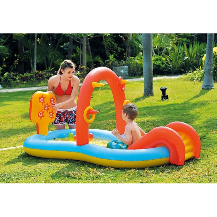Home Large Cartoon Animal Drama Pool Water Spray Inflatable Swimming Pool Slide Pool, Cartoon Swimming Pool (Pirate)