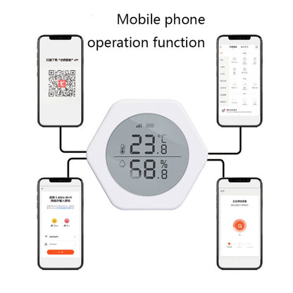 LQ-WS1 Tuya Smart Home Indoor Wireless Control Temperature And Humidity Sensor, LQ-WS1
