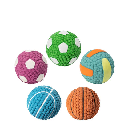 Dog Toy Latex Dog Bite Sound Ball Pet Toys, Large Tennis, Large  Rugby