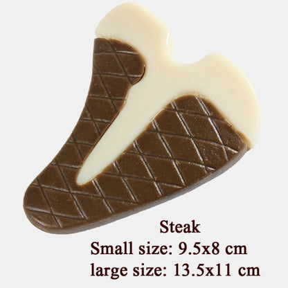 Pet Bite Resistant Toy Nylon Cowhide Molar Teeth Eating Play Bone Dog Toy, Small (Steak), Large (Steak), Small  (Chicken Wings), Large (Chicken Wings), Small  (Chicken Leg), Large  (Chicken Leg)